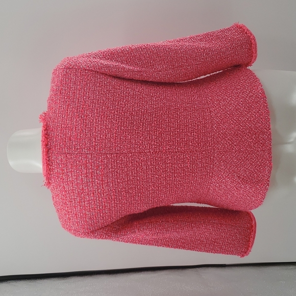 TALBOTS HOT PINK  TWEEDED BLAZER/JACKET - Picture 4 of 13
